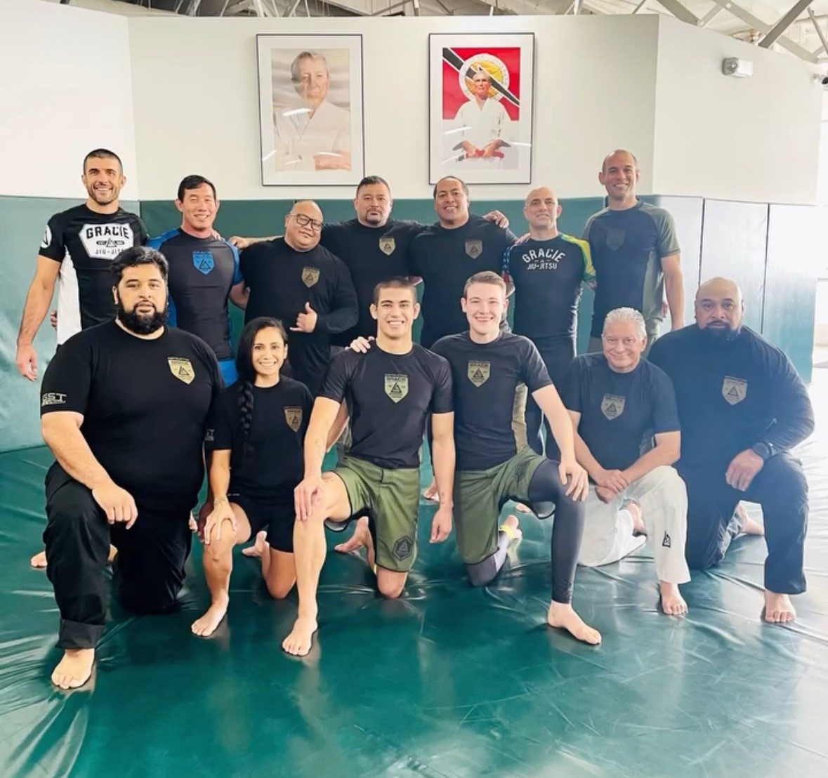Aumaga team — Hands-on work on the mat