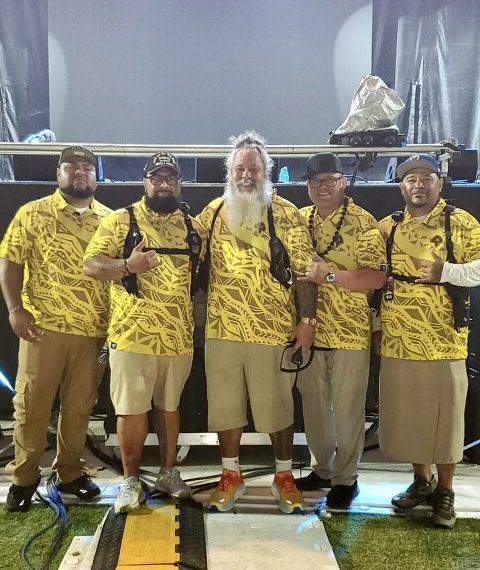 Aumaga team — Backstage & stage access