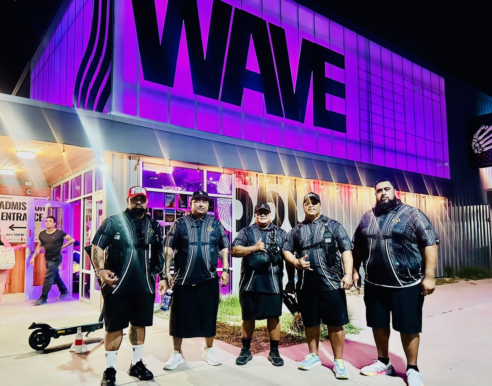 Aumaga team — Venue entry coverage